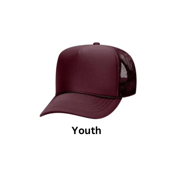 Youth Maroon Trucker Hat