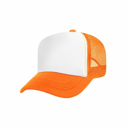 Neon Orange & White Trucker Hat