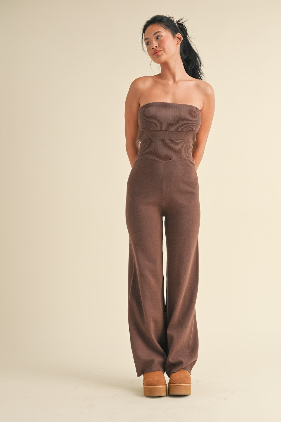 Bandeau Knit Jumpsuit