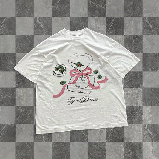 Girl Dinner Martini Graphic tee