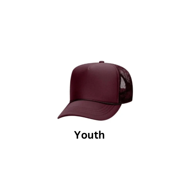 Youth Maroon Trucker Hat