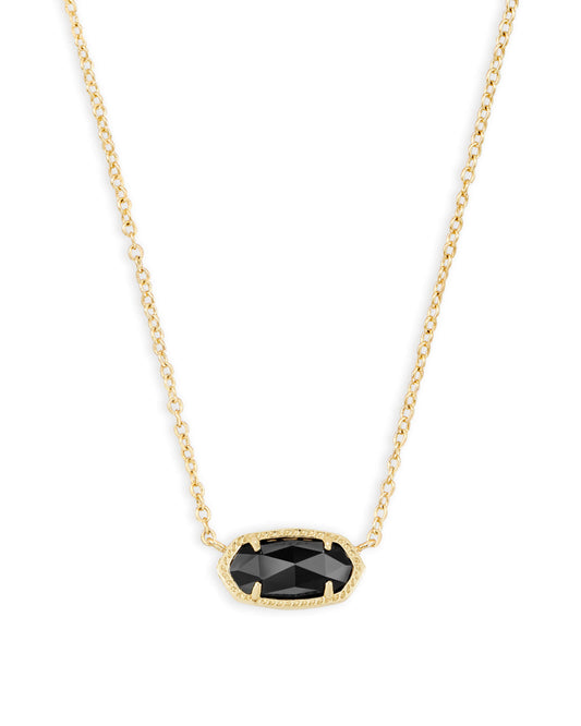 Gold Elisa Black Necklace