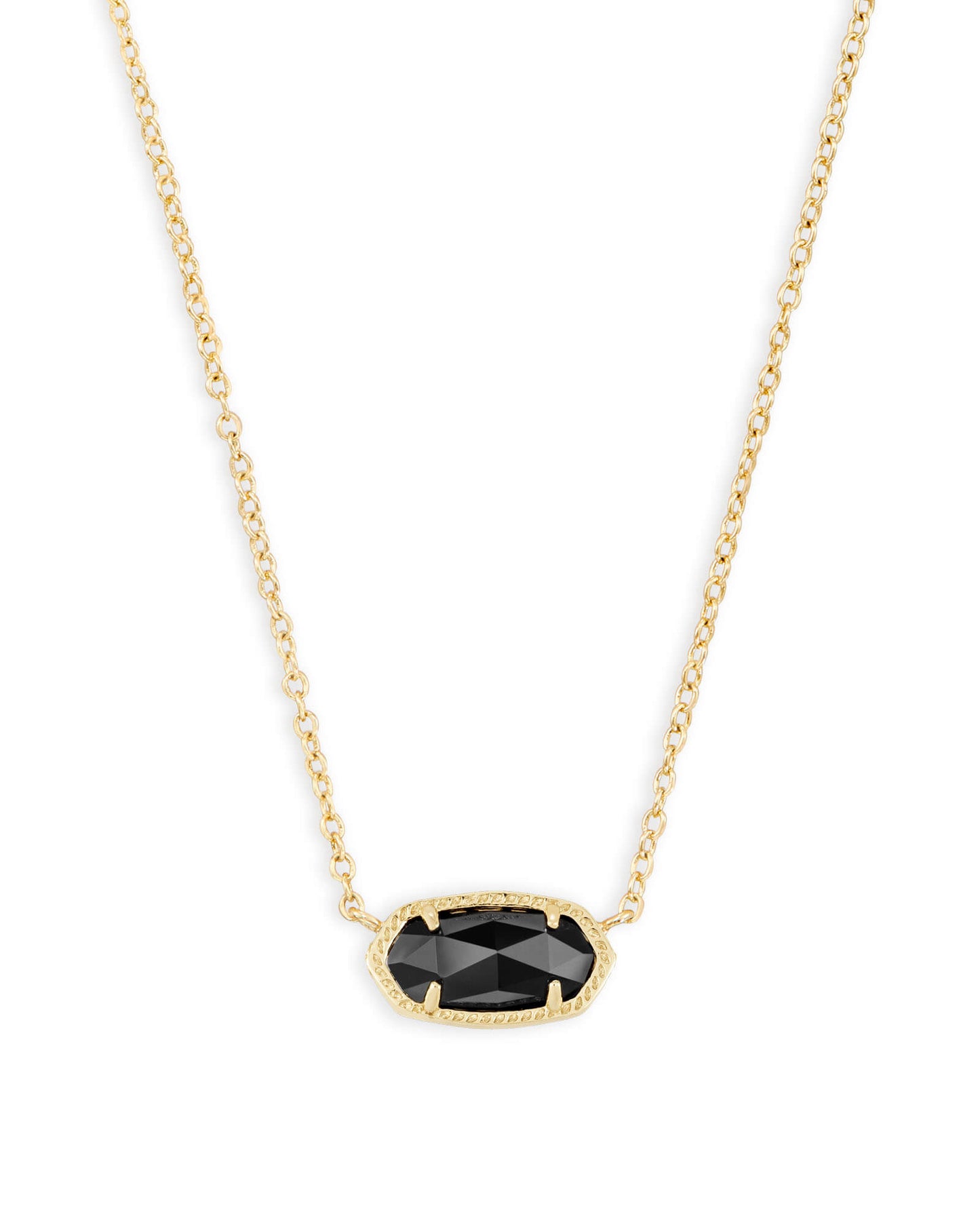 Gold Elisa Black Necklace