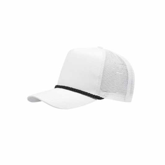 White w/ Black Rope Hat