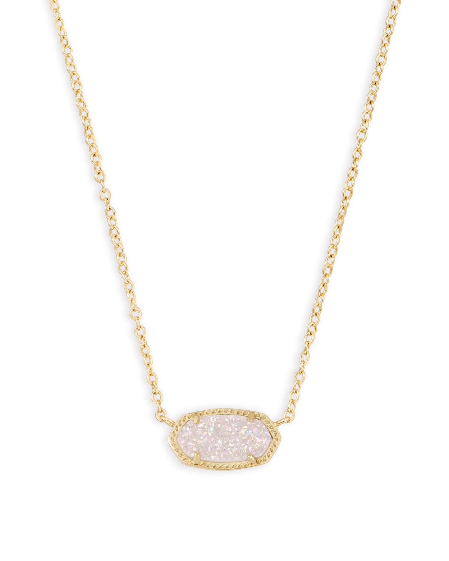 Gold Elisa Iridescent Drusy Necklace