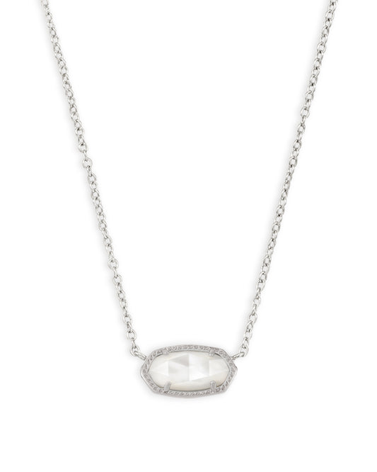 Silver Elisa Ivory MOP Necklace