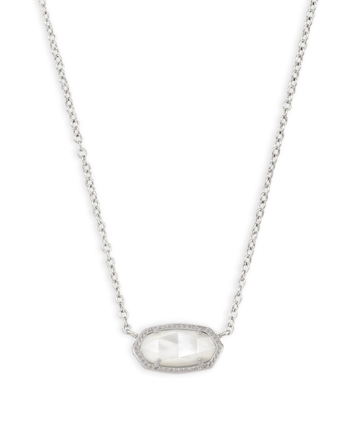 Silver Elisa Ivory MOP Necklace