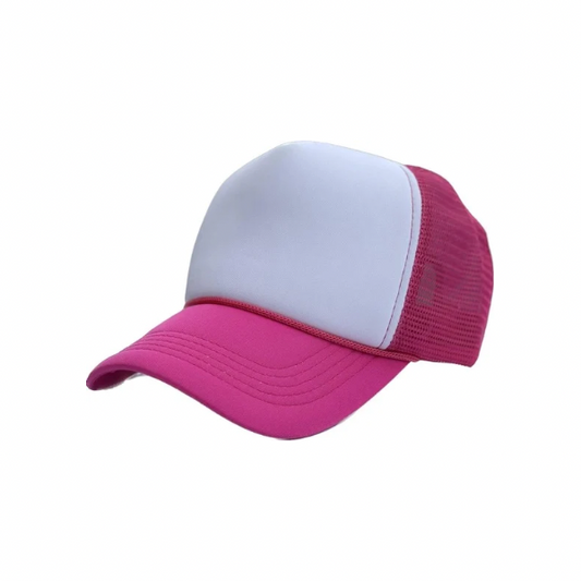 Fuchsia & White Trucker Hat