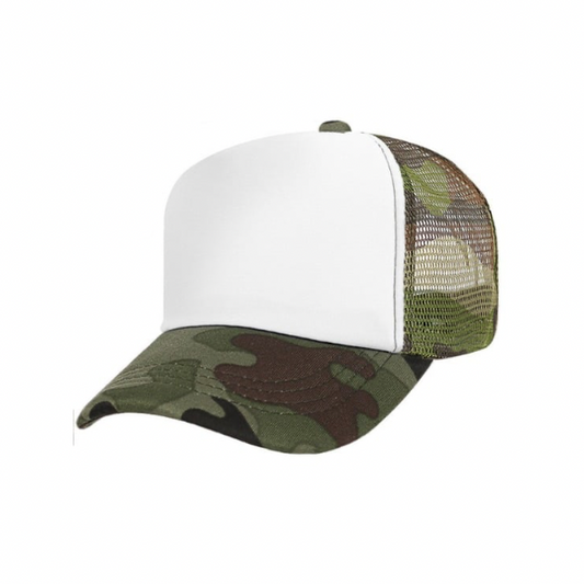 Camo & White Trucker Hat