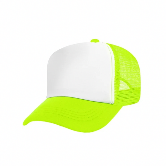 Neon Yellow & White Trucker Hat