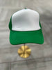 Kelly Green And White Trucker Hats