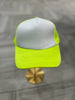 Neon Yellow & White Trucker Hat