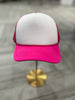 Fuchsia & White Trucker Hat