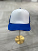 Royal Blue & White Trucker Hat