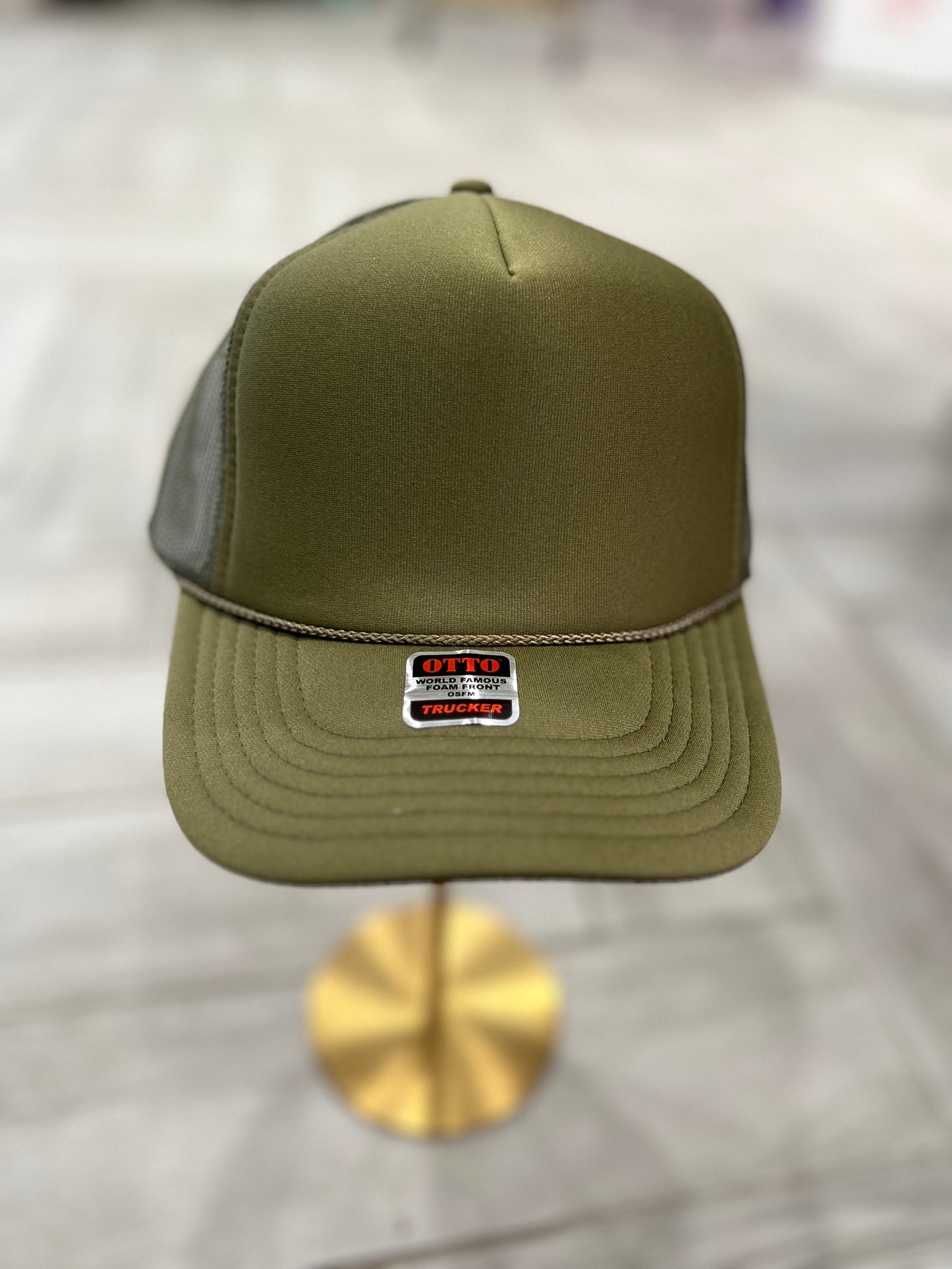 Olive Trucker Hat