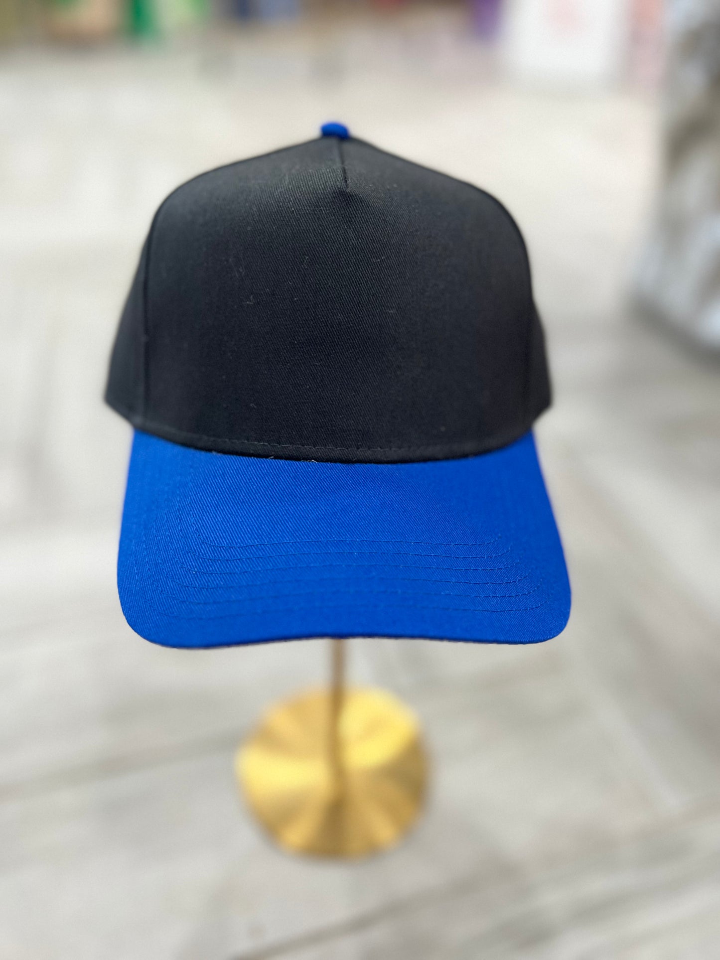 Black & Royal Blue Hat