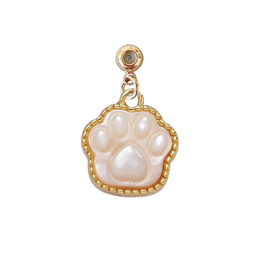 Pearl Paw Drop Charm