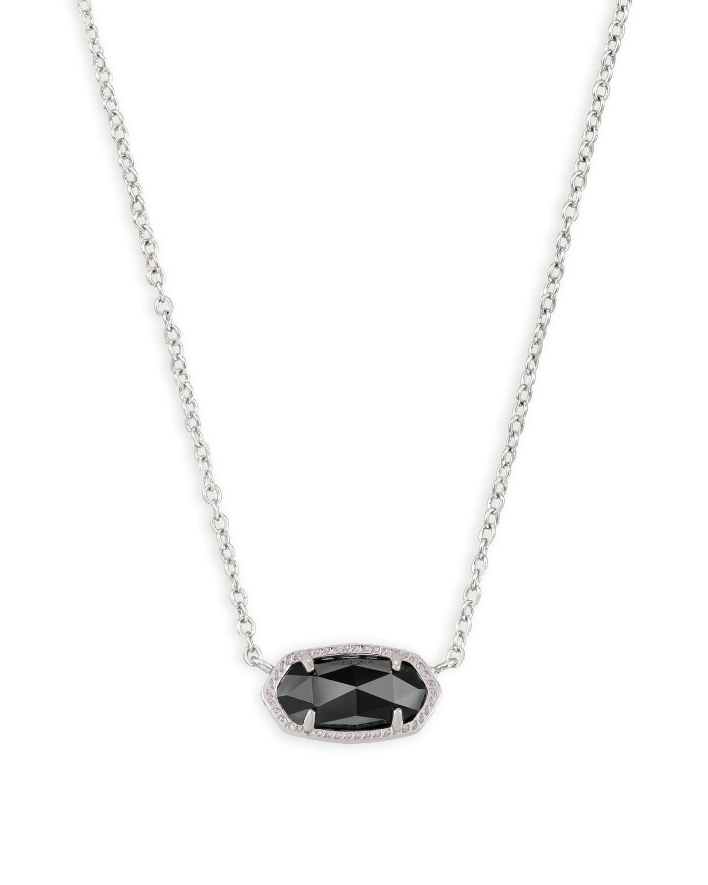 Silver Elisa Black Necklace