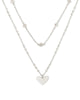 Ari Heart Multi Strand Necklace