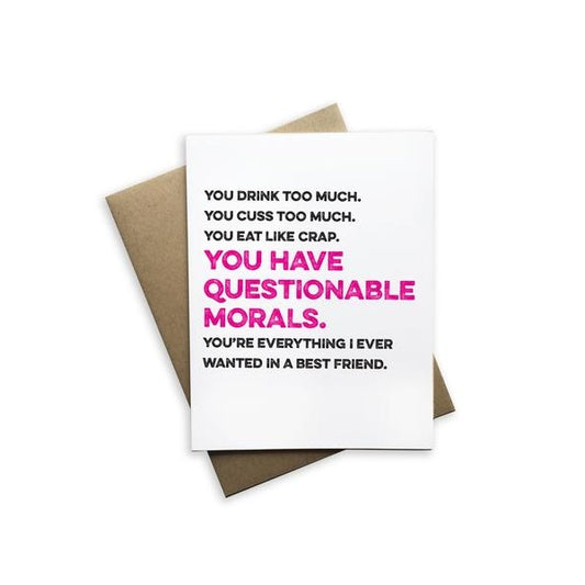 Questionable Morals Card