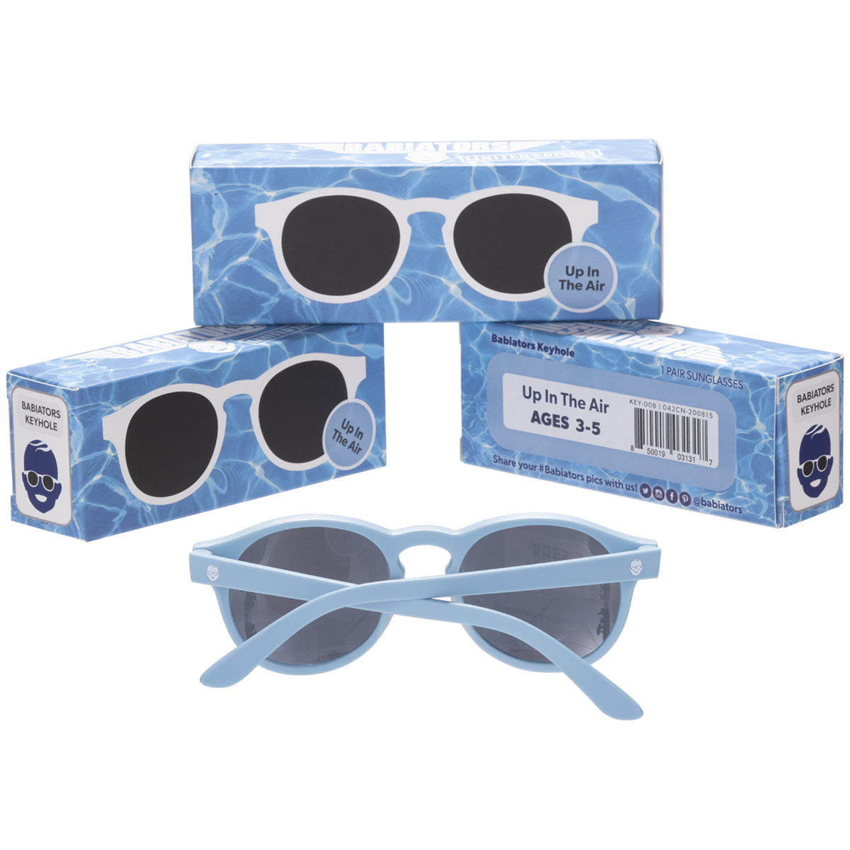 Up in the Air Blue Keyhole Kids Sunglasses